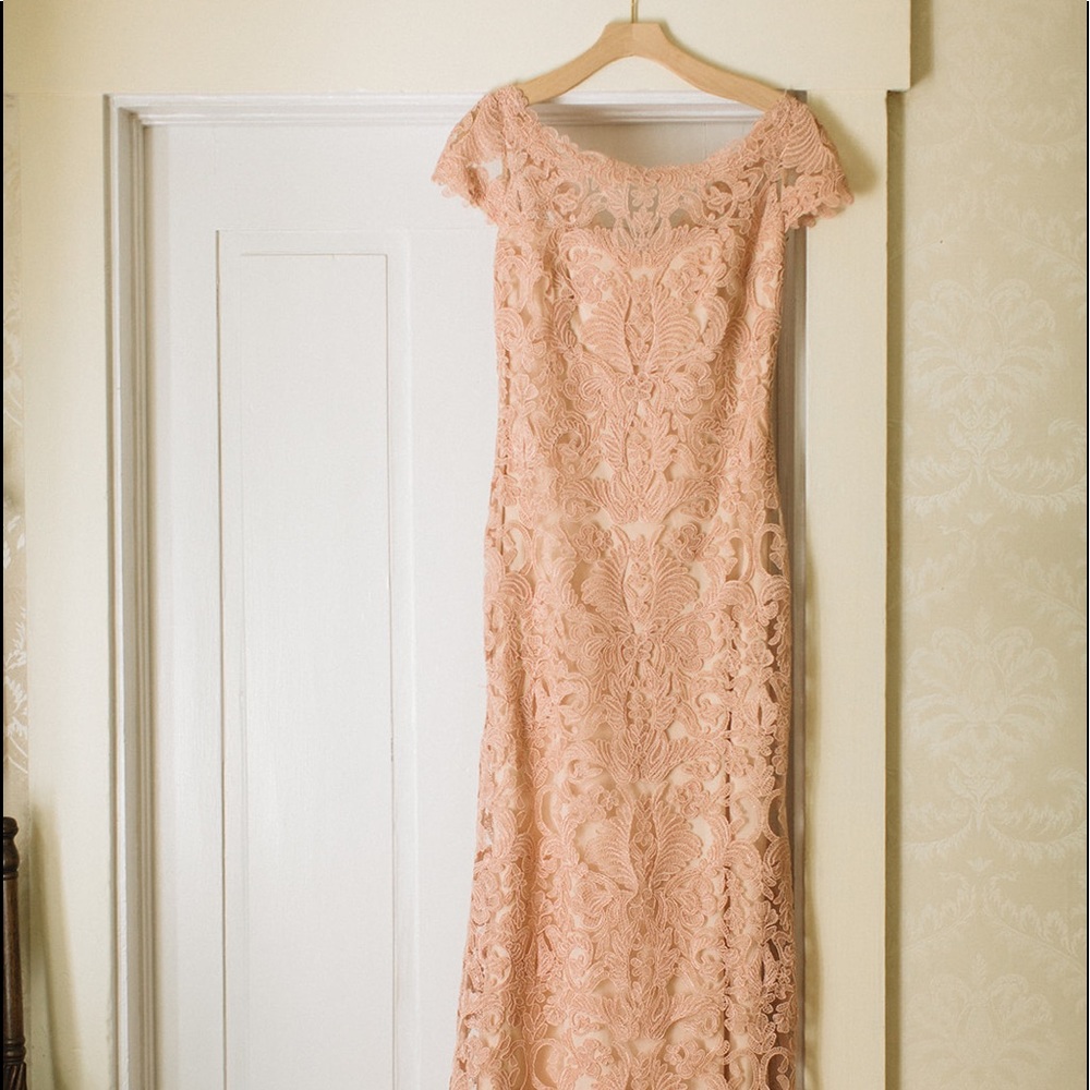 Tadashi Shoji Adena Corded Embroidery Gown